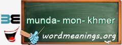 WordMeaning blackboard for munda-mon-khmer